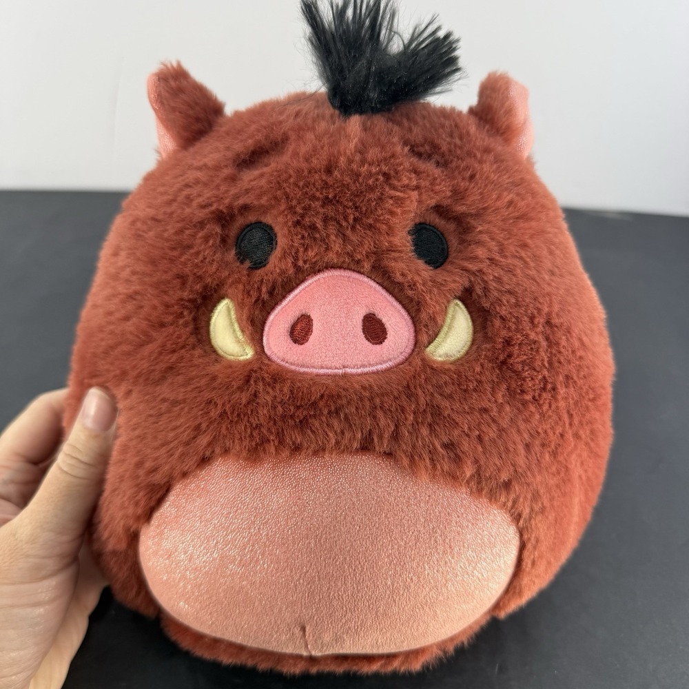 Squishmallows FuzzAMallows Disney Pumbaa Plush 8" Lion King 30th Anniversary